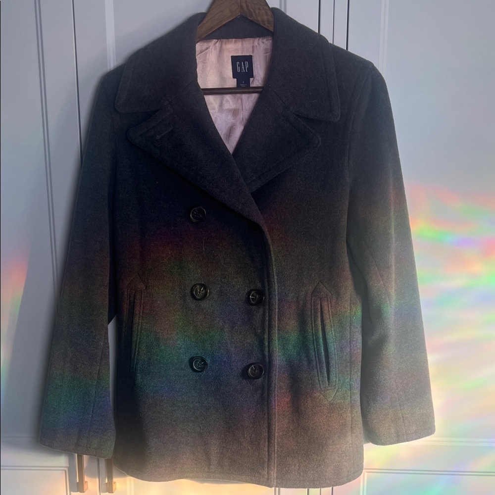 GAP Women's Wool Gray Peacoat